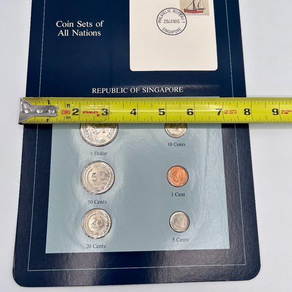 Franklin Mint Coin Sets of All Nations Collectible Republic of Singapore VTG - Picture 10 of 11